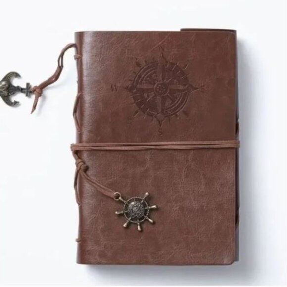 Brown Nautical Traveler PU Leather Diary Notebook - Picture 1 of 7